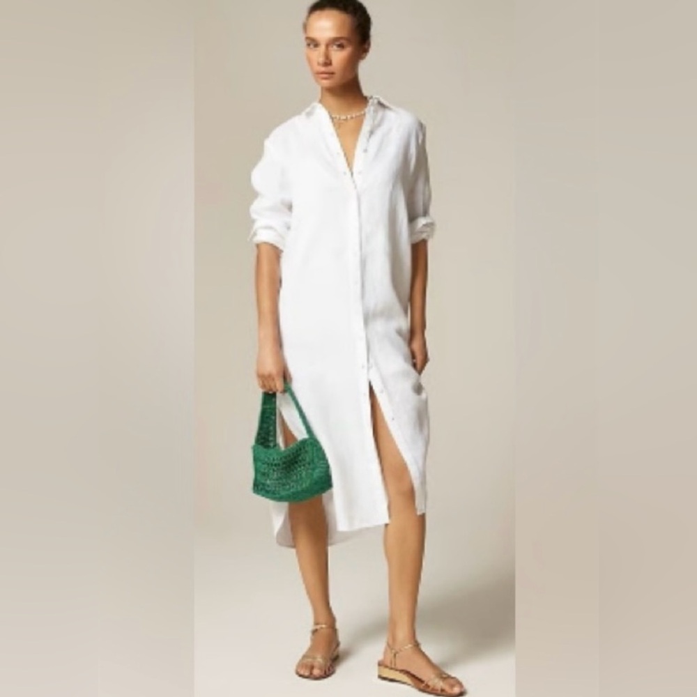J. Crew White Linen Tunic Shirtdress XXL still in package